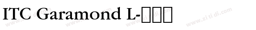 ITC Garamond L字体转换